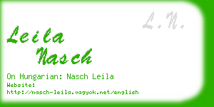 leila nasch business card
